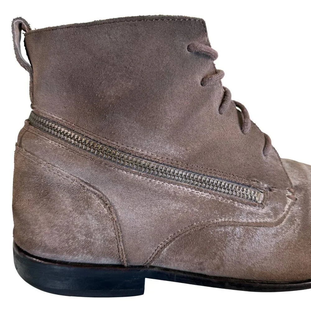 John Varvatos Suede Leather Men's Brown Distressed Chukka Boots Size 10.5M
